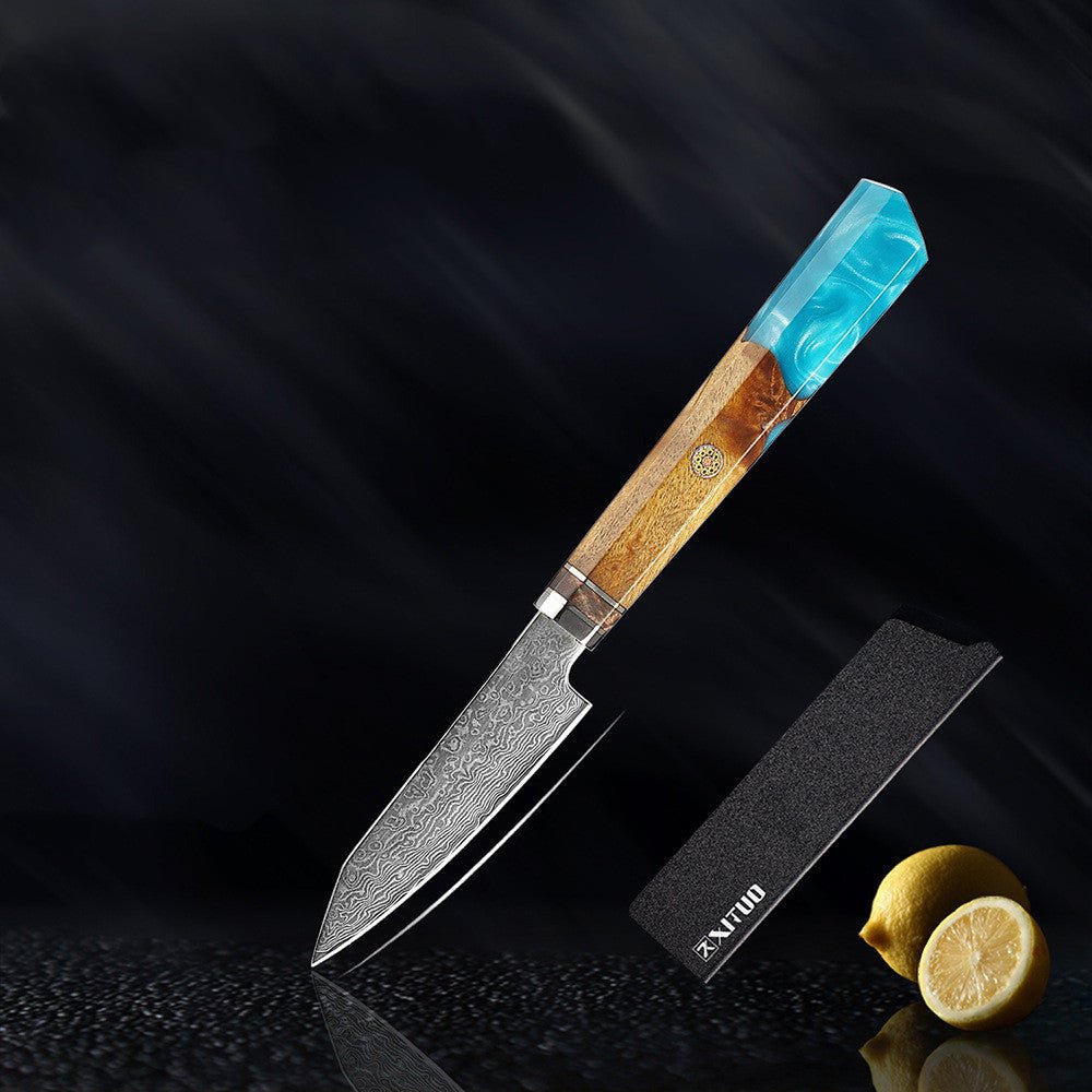 Damascus Steel Santoku Knife - BlackForge