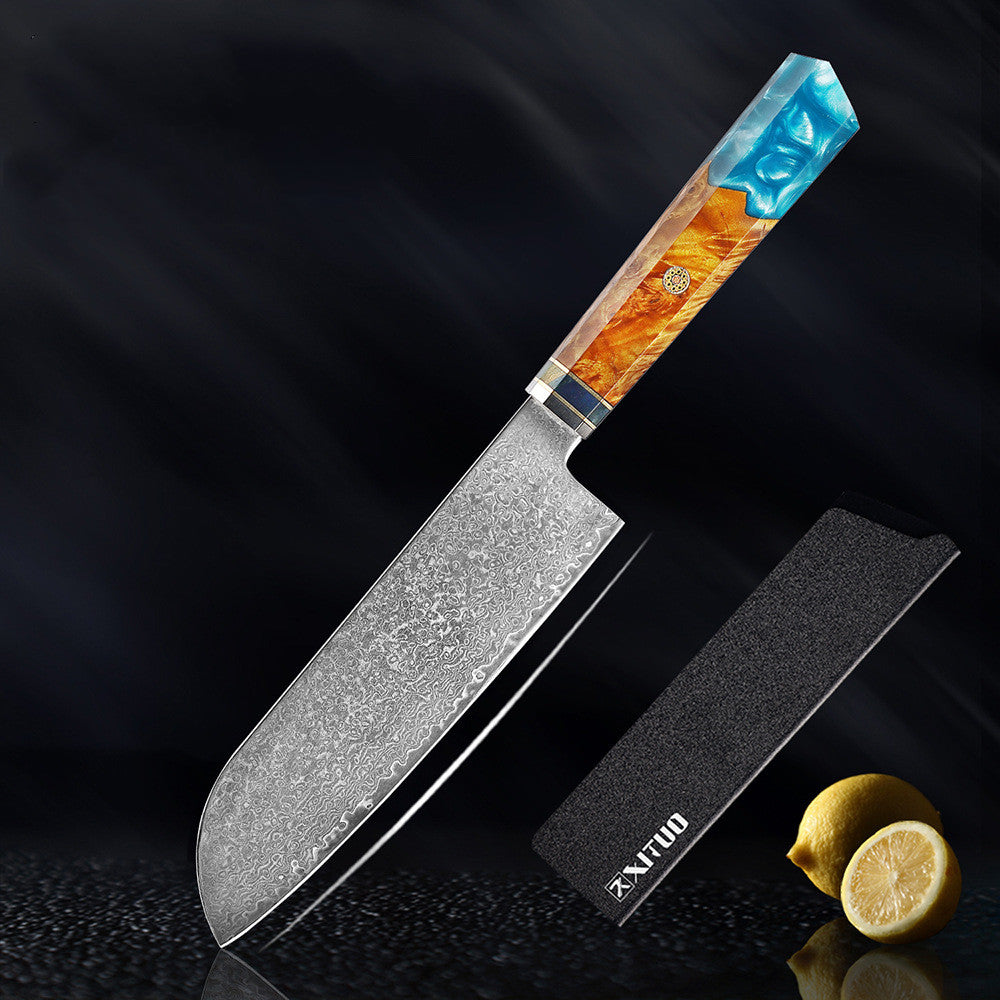 Damascus Steel Santoku Knife