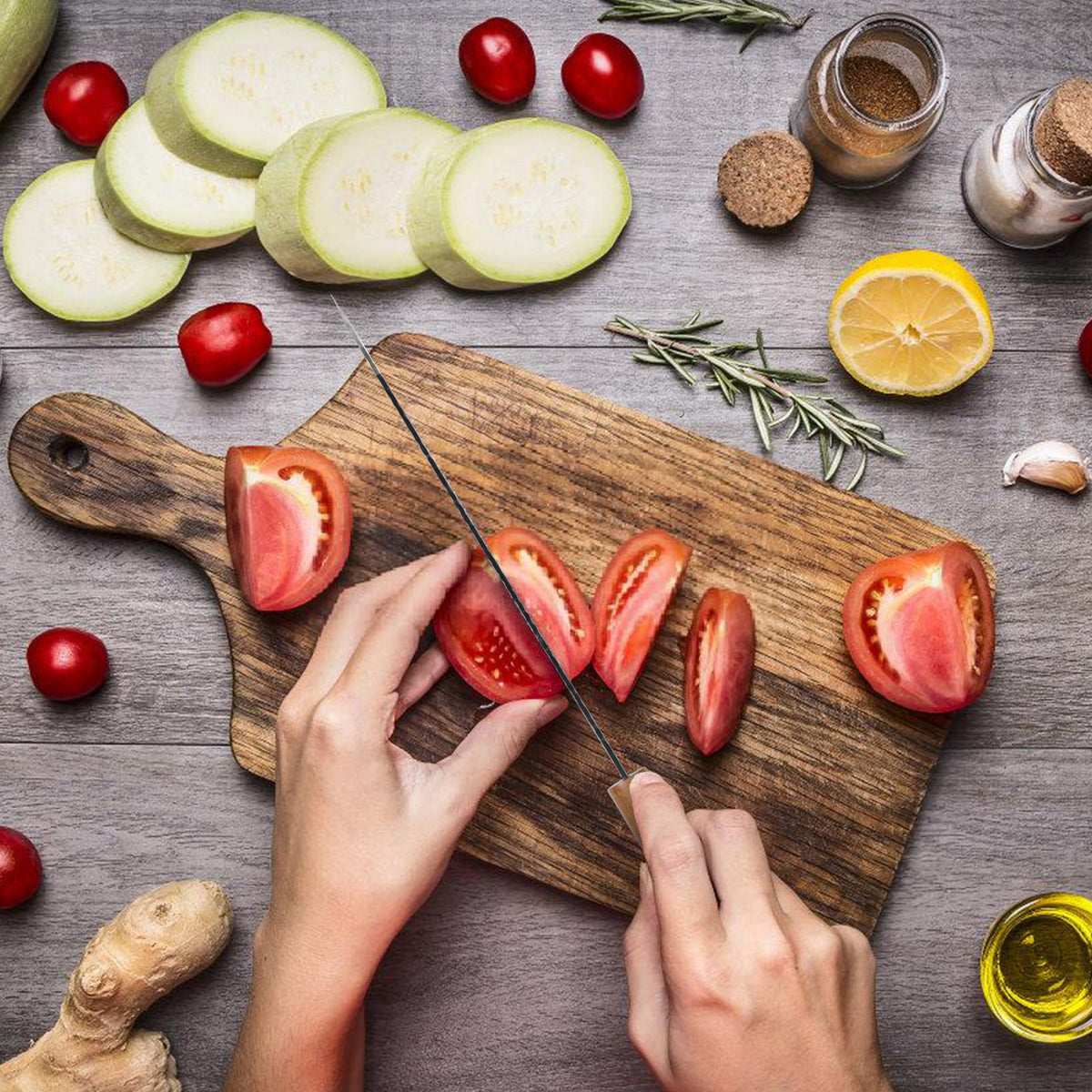 Kiritsuke Santoku Chef Knife