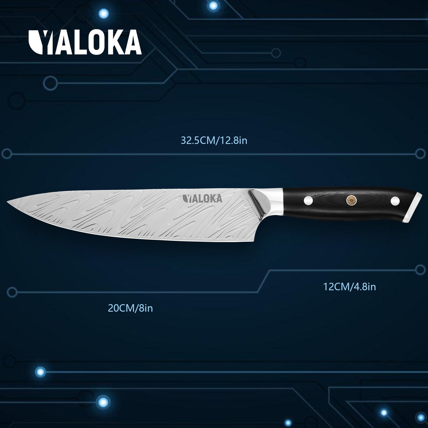 Carbon Japanese Chef's Knife - BlackForge