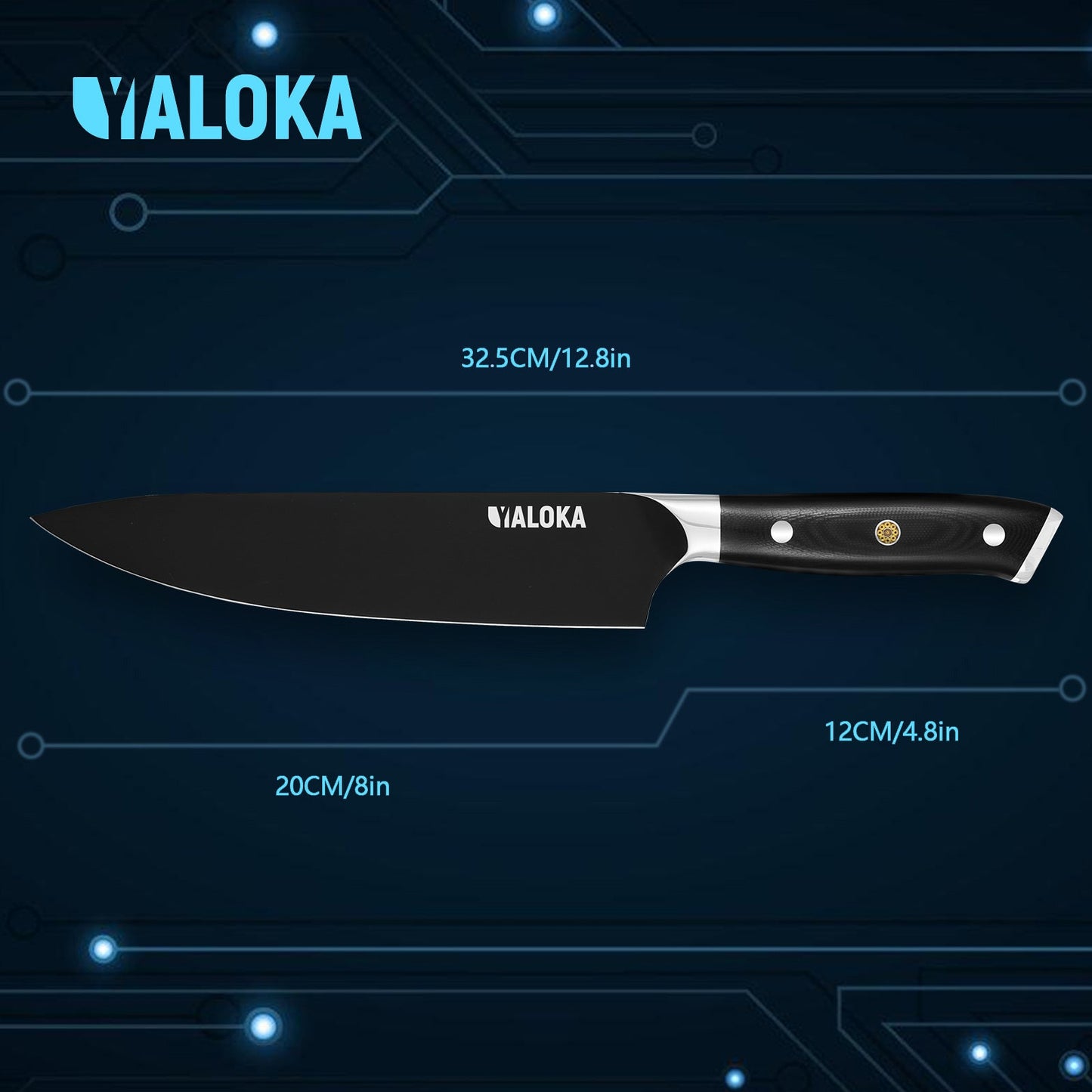 Carbon Japanese Chef's Knife - BlackForge
