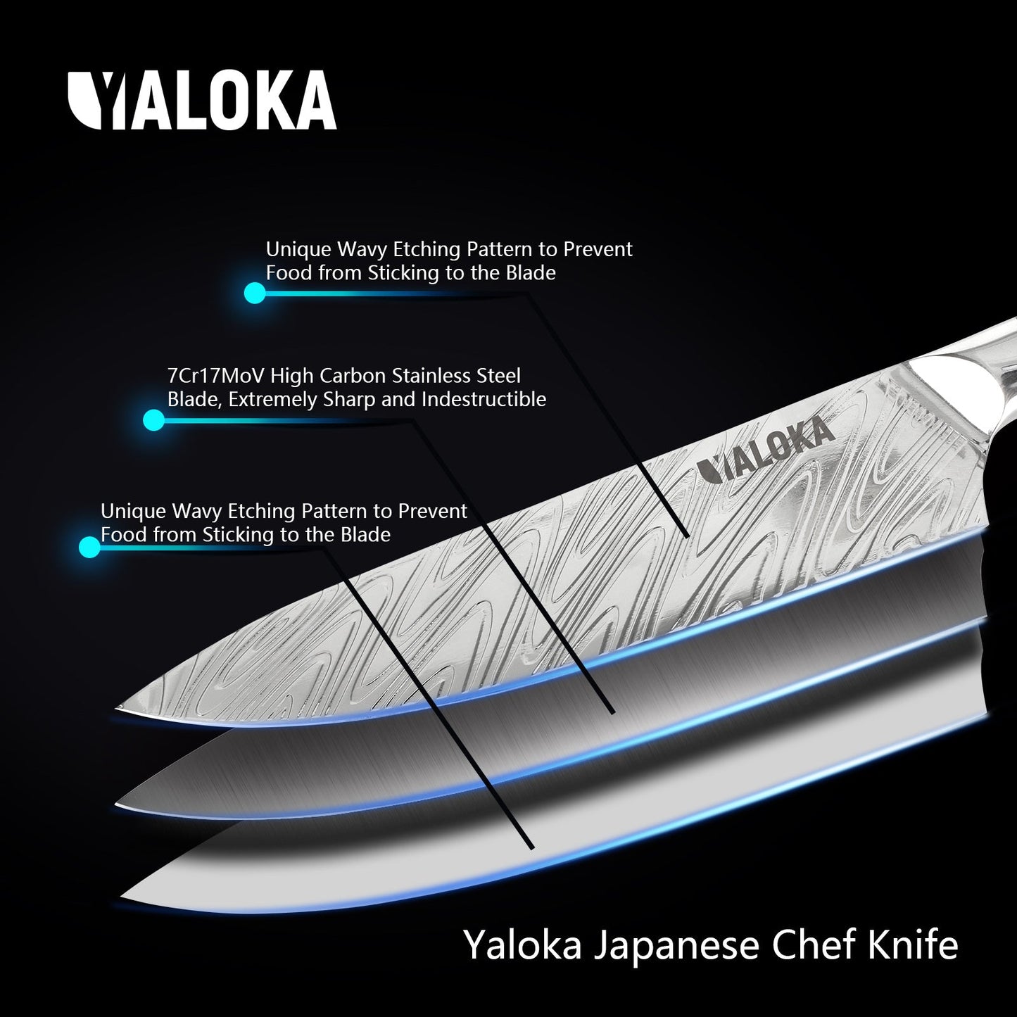 Carbon Japanese Chef's Knife - BlackForge