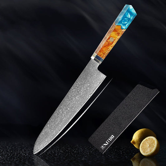 Damascus Steel Santoku Knife - BlackForge