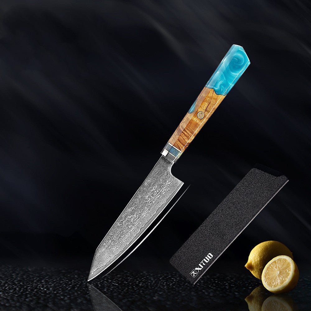 Damascus Steel Santoku Knife - BlackForge