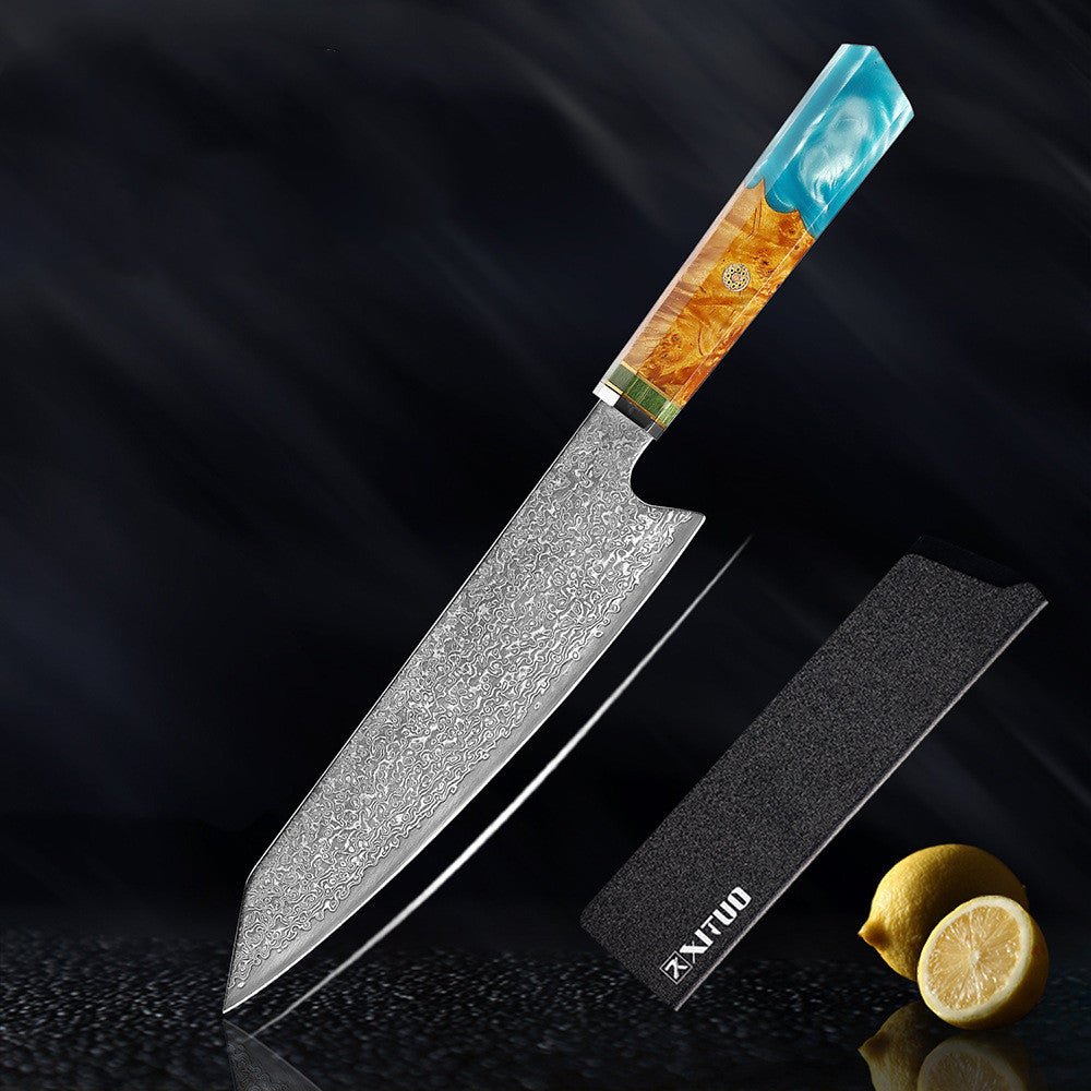 Damascus Steel Santoku Knife - BlackForge