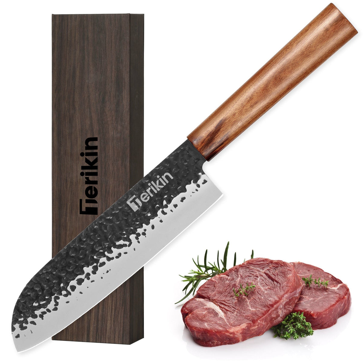 Kiritsuke Santoku Chef Knife - BlackForge