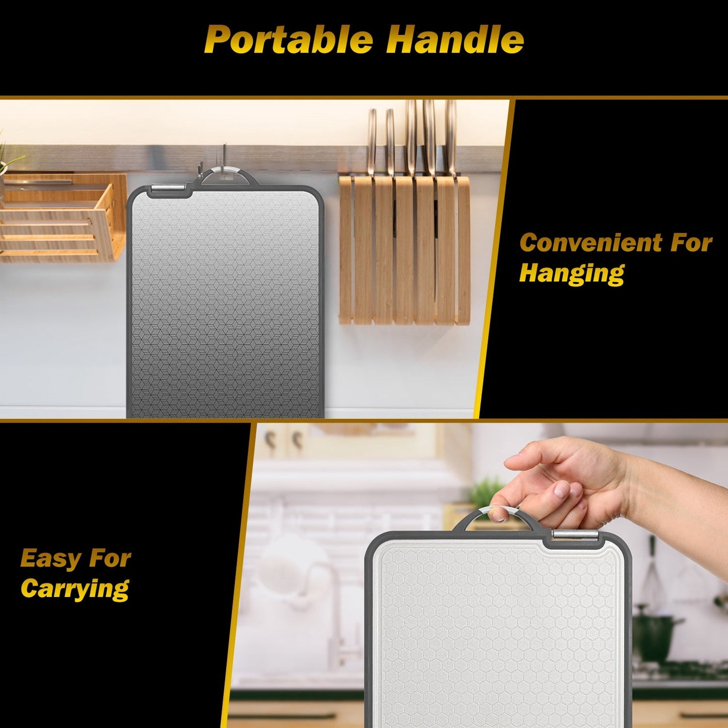 Stainless Steel Chopping Board With Knife Sharpener - BlackForge